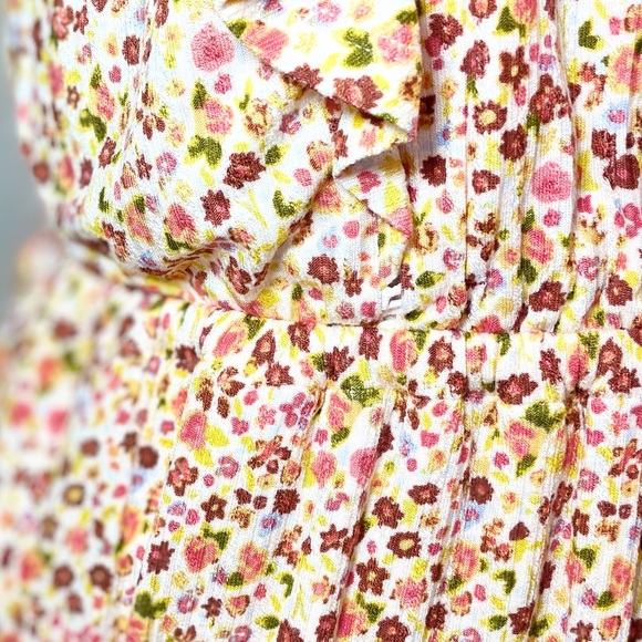 NWT L & XL LC Lauren Conrad floral print Bohemian pink orange flowy sundress - Picture 4 of 9